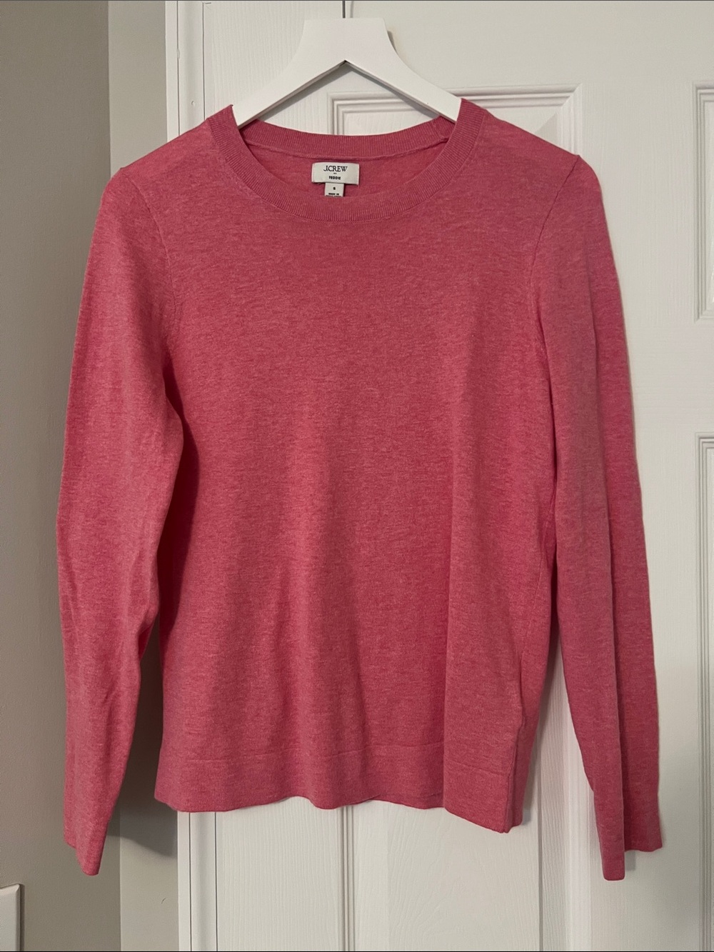 J. Crew Heathered Pink Crewneck Sweater